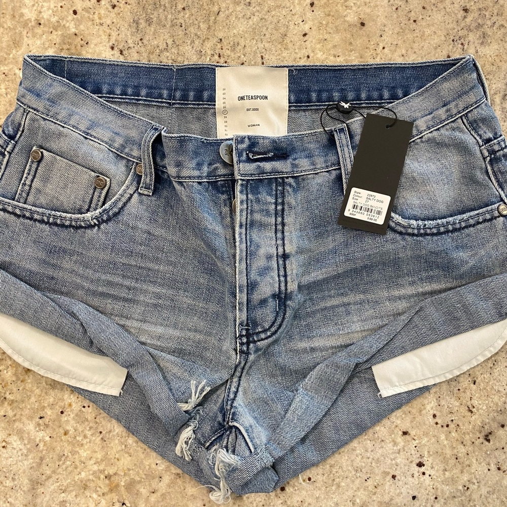 One Teaspoon Jean Shorts Salty Dog Bandits Size 27